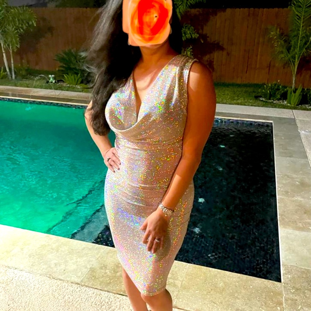 Fashion Nova multicolor sequin dress